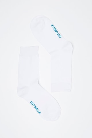 3 Paar Sokken Wit - Wit en blauw