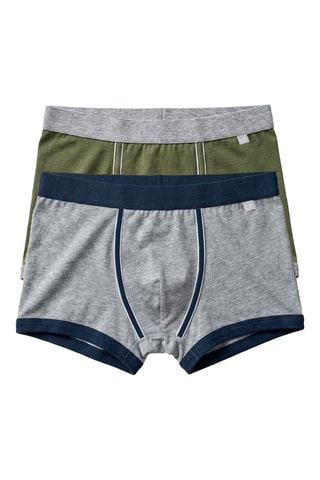 2 Boxers - Grijs en groen