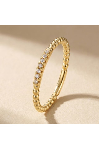 Ring - Goudkleurig Messing en Zirkonia