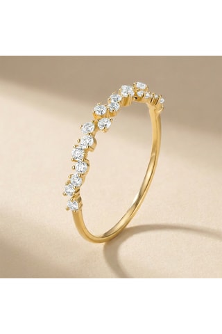 Ring - Goudkleurig Messing en Zirkonia