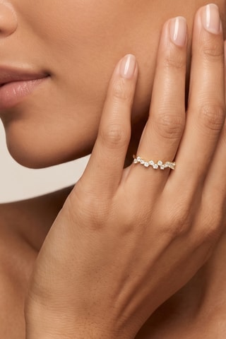 Ring - Goudkleurig Messing en Zirkonia