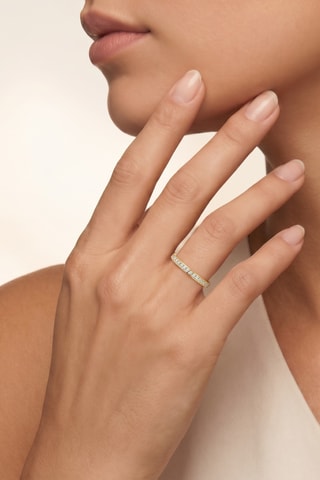 Ring - Goudkleurig Messing en Zirkonia