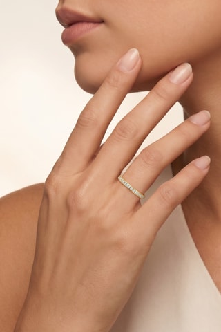 Ring - Goudkleurig Messing en Zirkonia