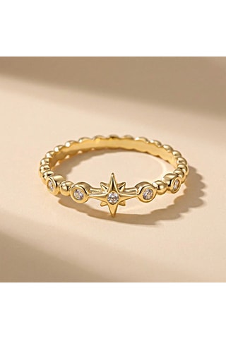 Ring - Goudkleurig en Wit