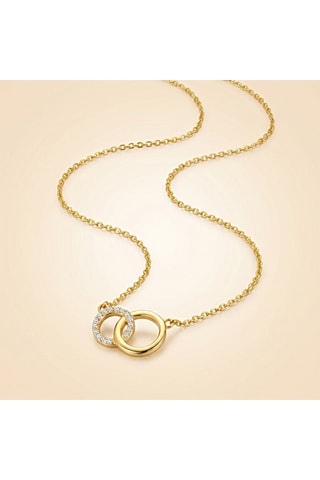 Ketting - Goudkleurig Messing en Zirkonia