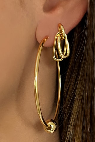 Oorbellen - Messing Goud