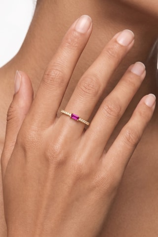 Ring - Goudkleurig Messing en Zirkonia