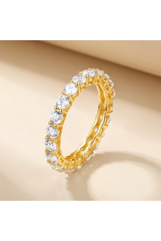 Ring - Goudkleurig Messing en Zirkonia