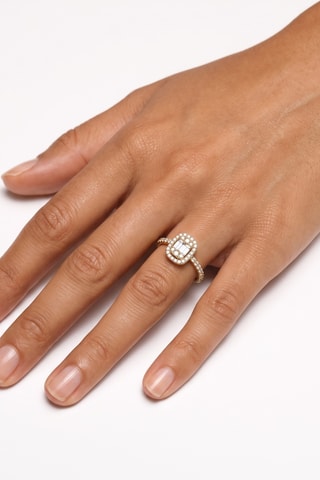 Ring - Goudkleurig Messing en Zirkonia