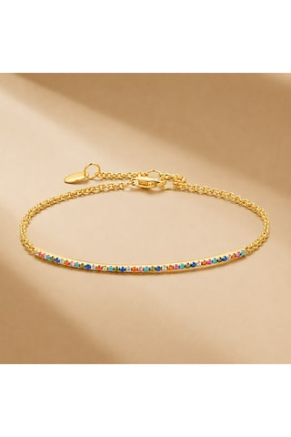 Armband - Goudkleurig Messing en Edelstenen