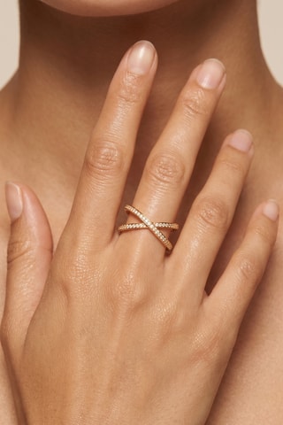 Ring - Goudkleurig en Wit