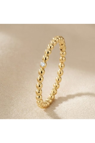 Ring - Goudkleurig Messing en Zirkonia