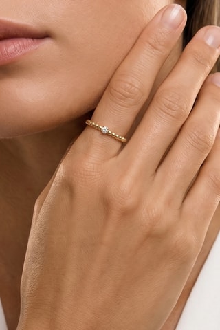Ring - Goudkleurig Messing en Zirkonia
