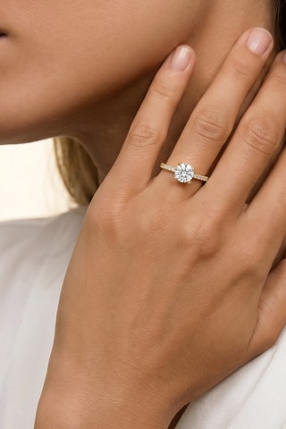 Ring - Goudkleurig Messing en Zirkonia