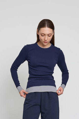 Top - Blu e grigio