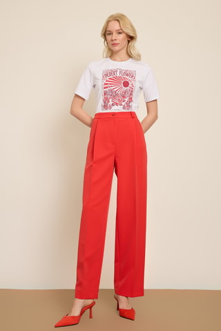 Pantaloni carrot - Rosso