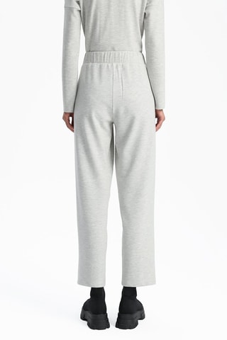 Pantaloni casual a vita alta - Grigio