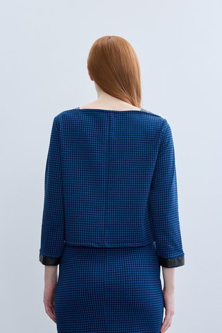 Blusa  - Blu e nero