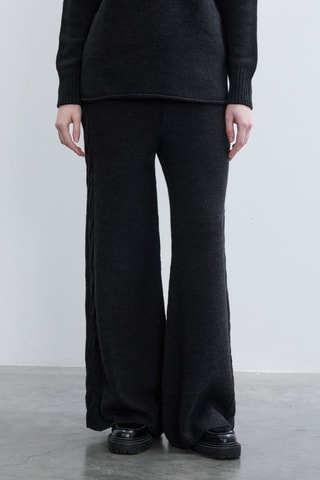 Pantaloni wide legs  - Nero