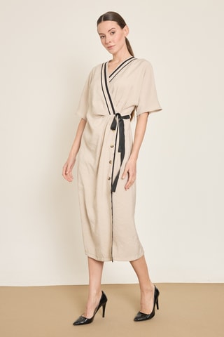 Abito a camicia - Beige