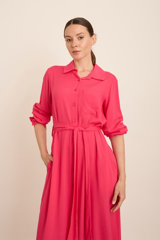 Abito a camicia - Fucsia
