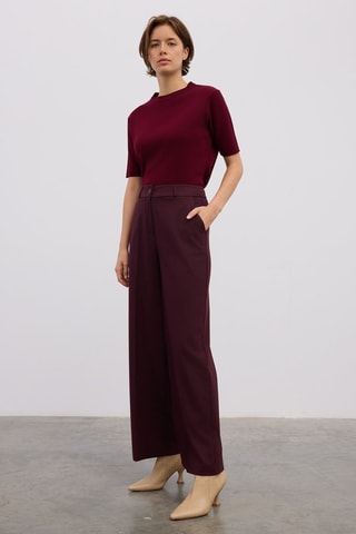 Pantaloni straight  - Rosso