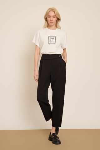 Pantaloni carrot 7/8 - Nero