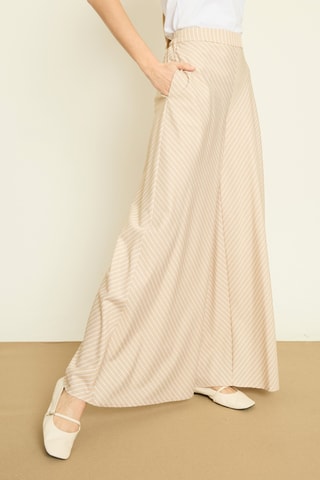 Pantaloni wide legs - Beige