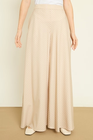 Pantaloni wide legs - Beige