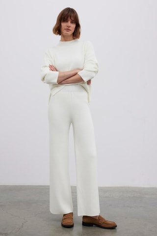 Pantaloni wide legs  - Bianco