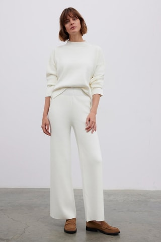 Pantaloni wide legs  - Bianco