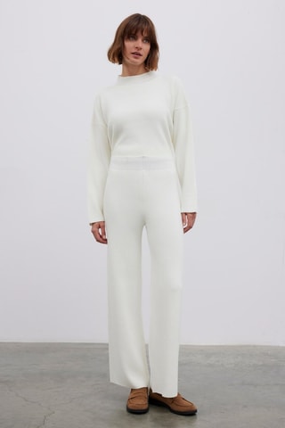Pantaloni wide legs  - Bianco