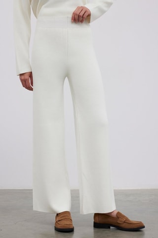 Pantaloni wide legs  - Bianco