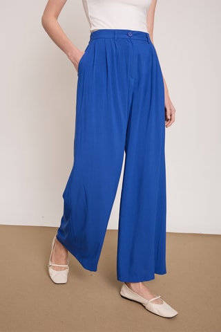 Pantaloni wide legs - Blu