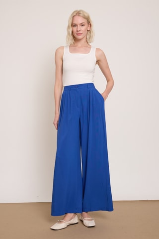 Pantaloni wide legs - Blu