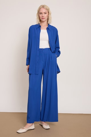 Pantaloni wide legs - Blu