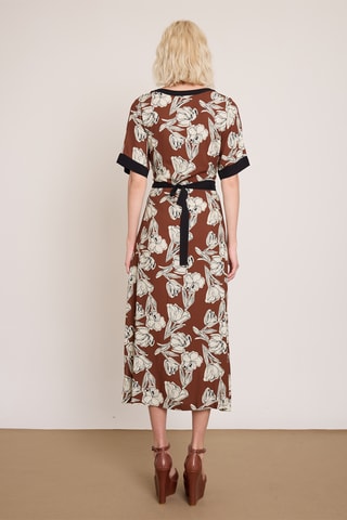 Abito midi - Marrone scuro