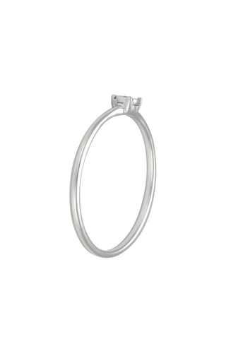 Solitaire Fivia - Or blanc et diamant