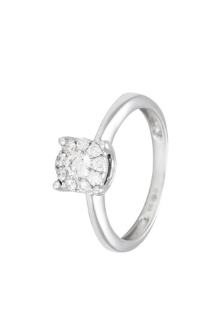 Bague Brillant Lucia 35 - Or blanc et diamants