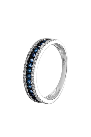 Bague Julietta - Or blanc, diamants et saphirs