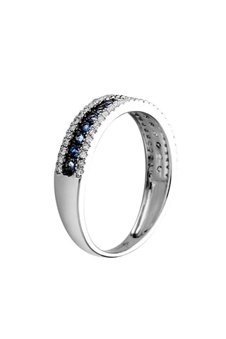 Bague Julietta - Or blanc, diamants et saphirs