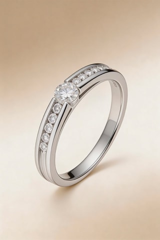 Ring Toute la Vie Witgoud en Diamanten