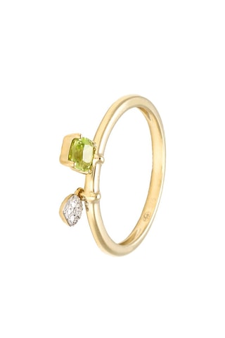 Ring Darling Péridot Geelgoud, Peridoot en Diamanten