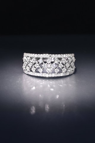 Ring The Crown Witgoud en Diamanten