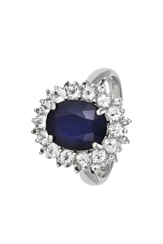 Ring Soleil Bleu Witgoud, topaas en saffier