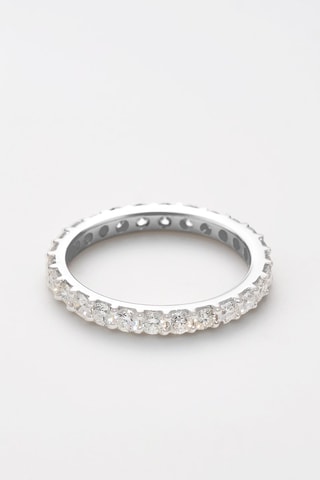Trouwring Tour Complet Lumineux Witgoud en Diamanten