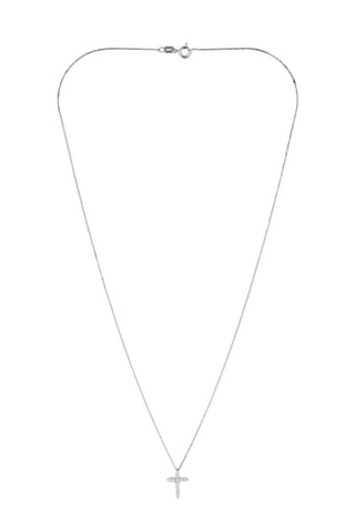 Hanger Sacrée Croix  Witgoud en Diamanten