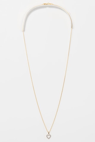 Ketting Mini Coeur Geelgoud en Diamanten