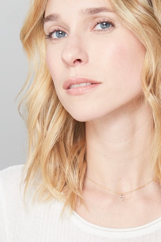 Ketting Mini Coeur Geelgoud en Diamanten