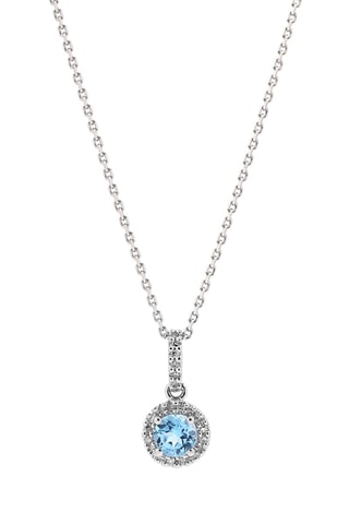 Hanger - Witgoud, Diamanten en Topaas